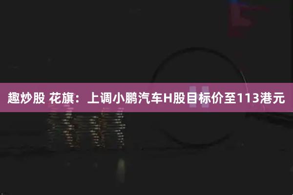 趣炒股 花旗：上调小鹏汽车H股目标价至113港元